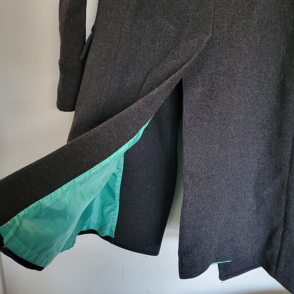 W Concept Wool Knit Double Breasted Button Long Sleeve Long Pea Coat Size Small - Picture 5 of 12